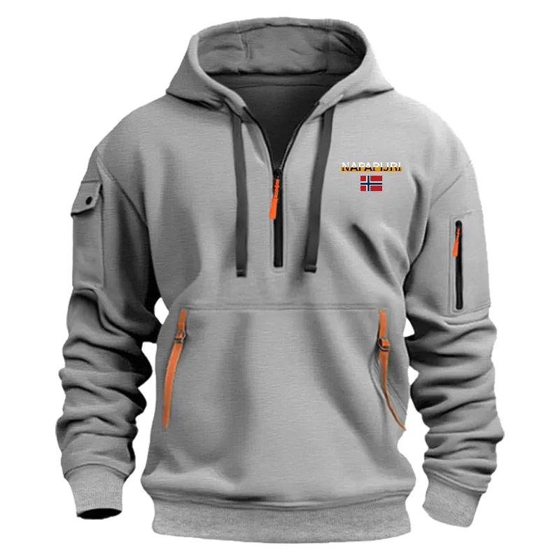 2024 Autumn/Winter Men's Casual Sports Hoodie Retro Harajuku Long Sleeve Zipper Multi Pocket Casual Fashion Loose Coat Street We - Your Gift Ideas