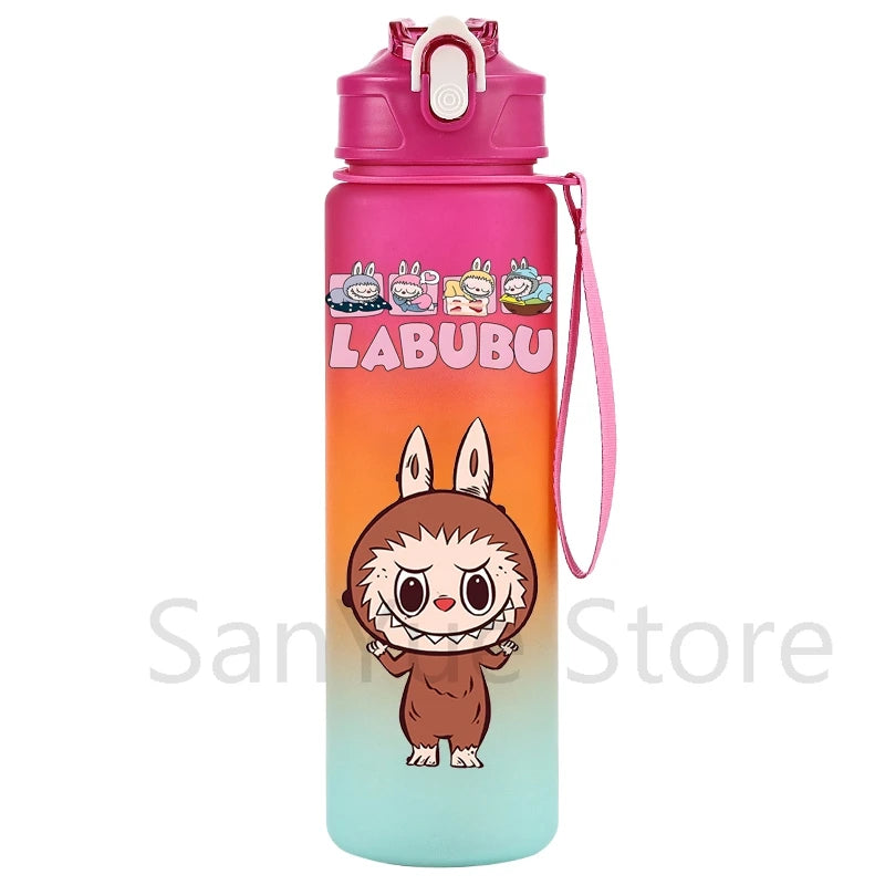 750Ml Cartoon Printed Large Capacity Water Bottle Teenger Student Drinking Portable Cartoon Outdoor Sport Water Cup Kid Gift