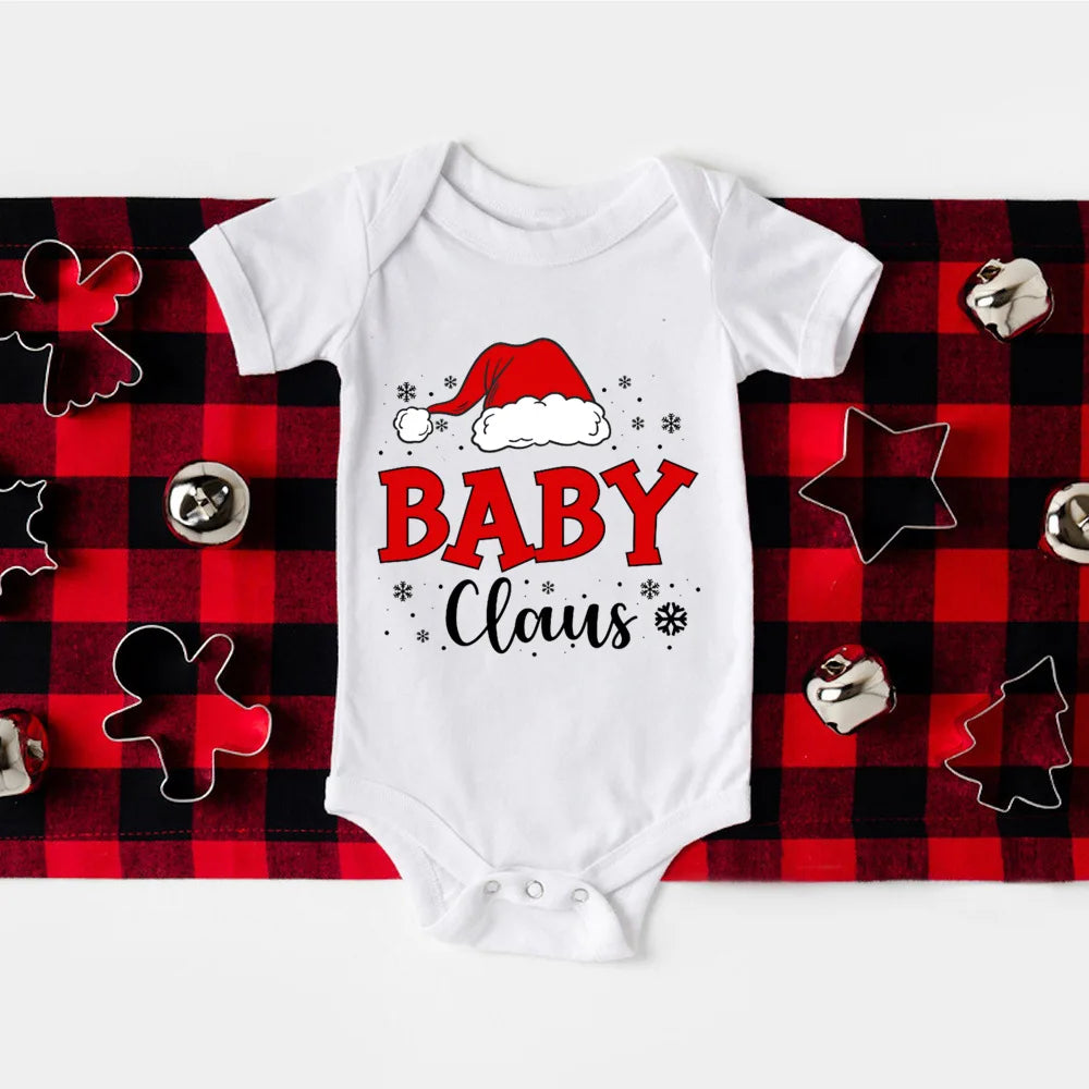 Family Christmas Matching Clothes Shirt Xmas Family Togrther Outfit Holiday Tee Festive Mom Dad Kids Baby Matching Tops Romper