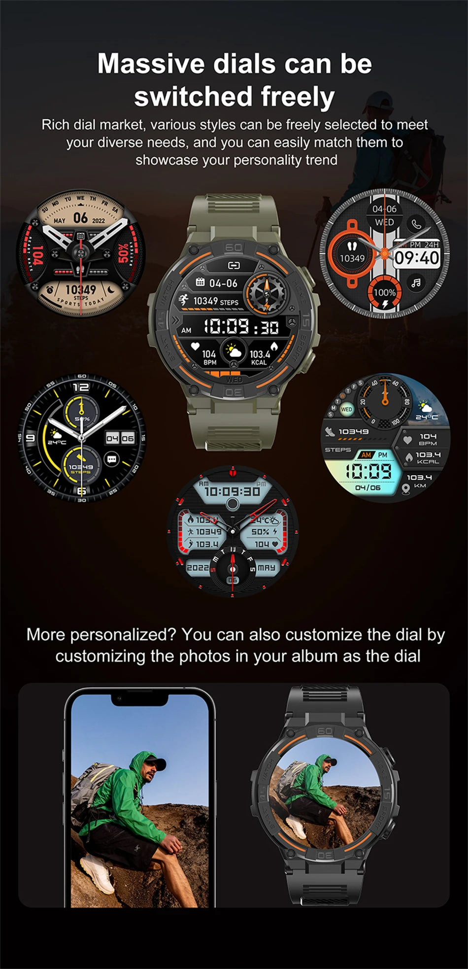 Smartwatch Military Men - YourGiftIdeasUK