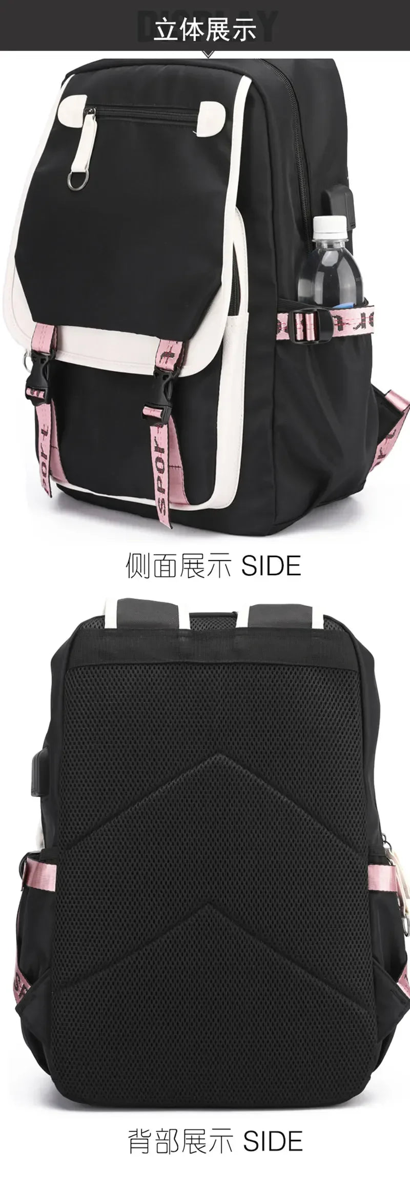School Backpack for Students KPop Demon Hunters Daily Bagpack 2025 Hot Movie Print Backpacks for Girl Boy Laptop Usb Port Bag