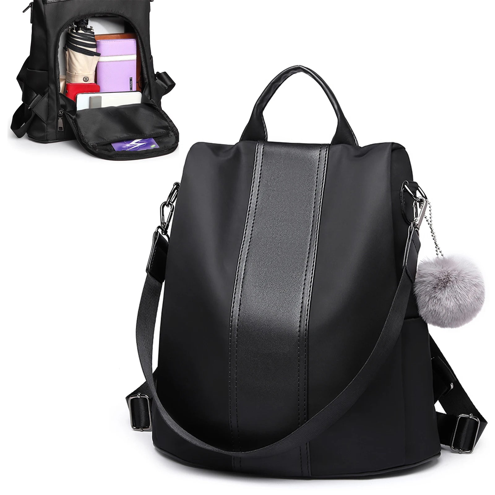 Miss Lulu Small Backpack Womens Anti Theft Nylon Rucksack Bag for Women Ladies Grils Travel