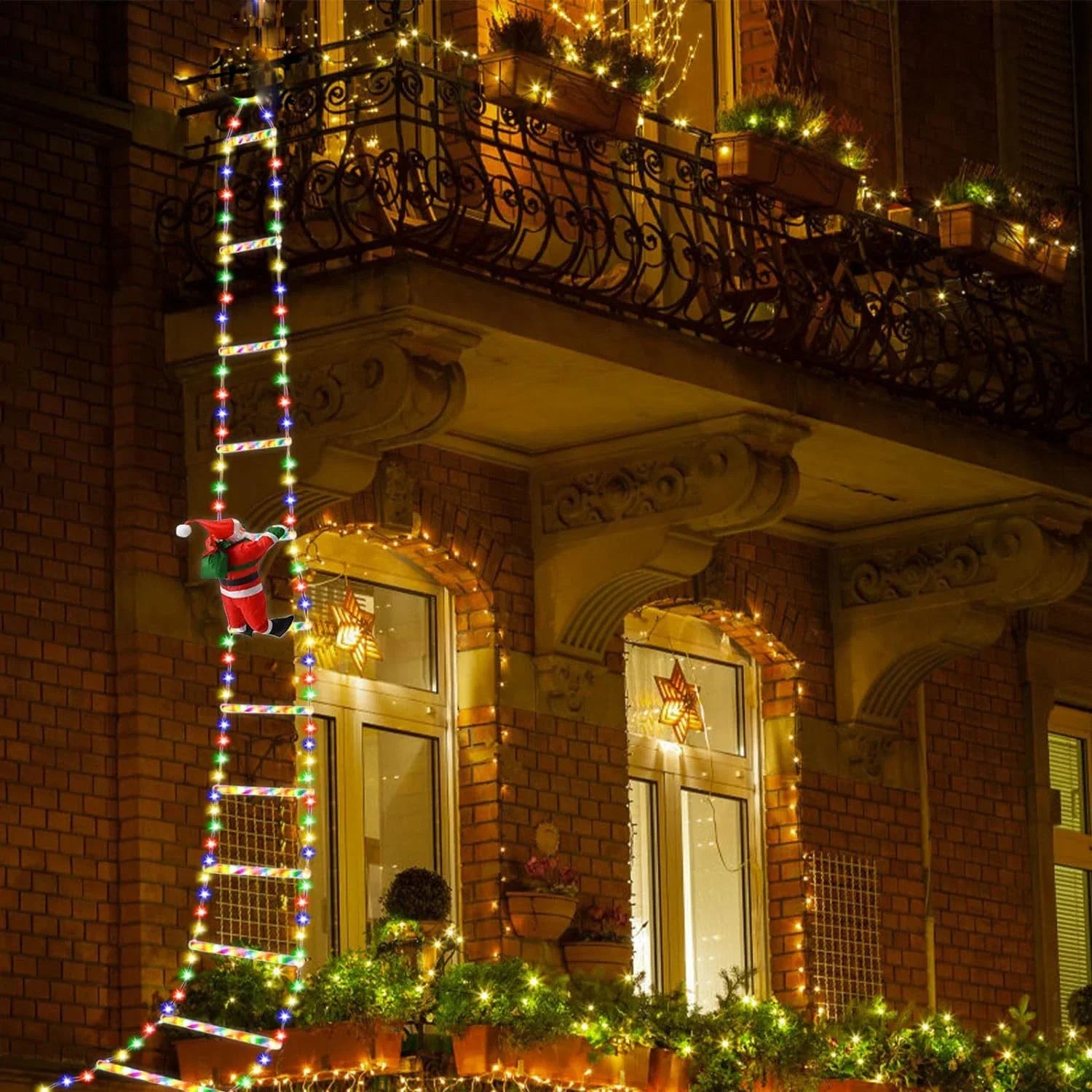 1/3M Santa Claus Climbing Ladder String Lights USB 8 Modes LED Lamp Christmas Decoration For Garden Cristmas Tree New Year Gift - YourGiftIdeasUK