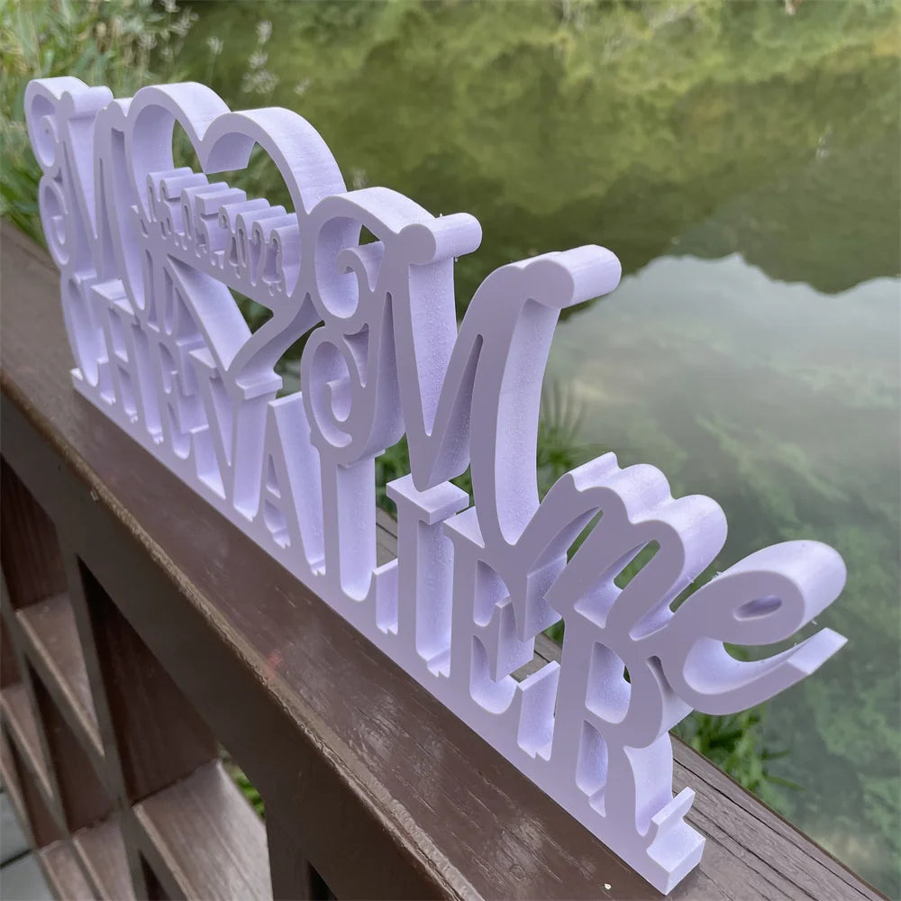 White PVC Wedding Table Sign