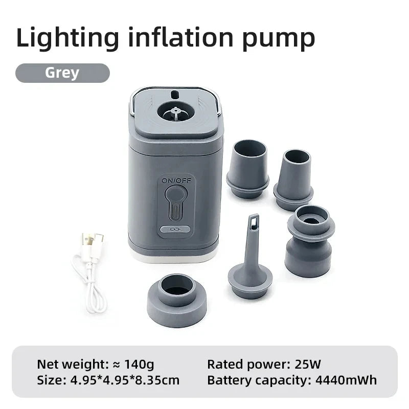 Mini Portable Air Pump with 1300mAh Battery USB Rechargeable to Inflate Deflate for Pool Floats, Air Bed, Vacuum Storage Bags