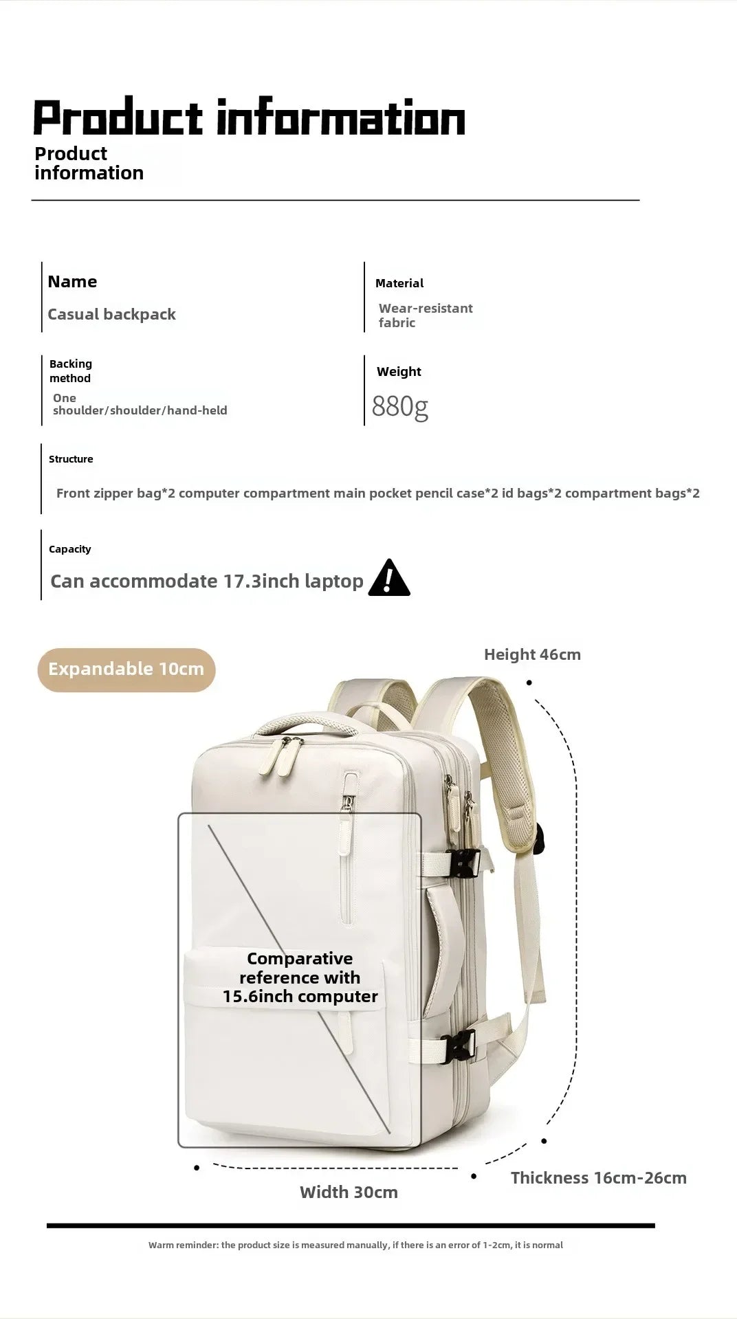 Men Women's Bag Backpack 40x30x20 Airplane, Cabin Hand Luggage Backpack, Laptop Backpack for Aeroplane Travel, School Backpack,