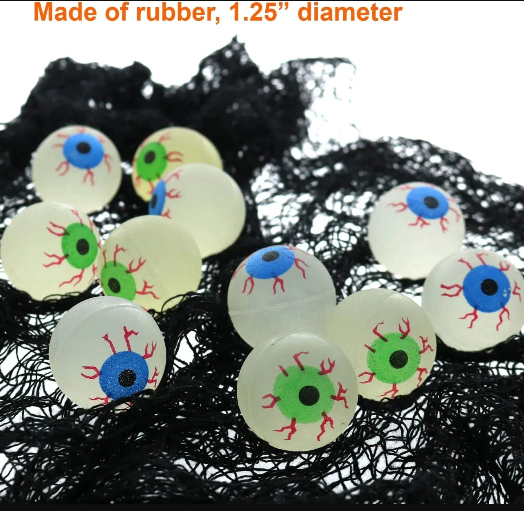 5-10-20pcs Glow in The Dark Eyeball 32MM Bouncy Ball - YourGiftIdeasUK