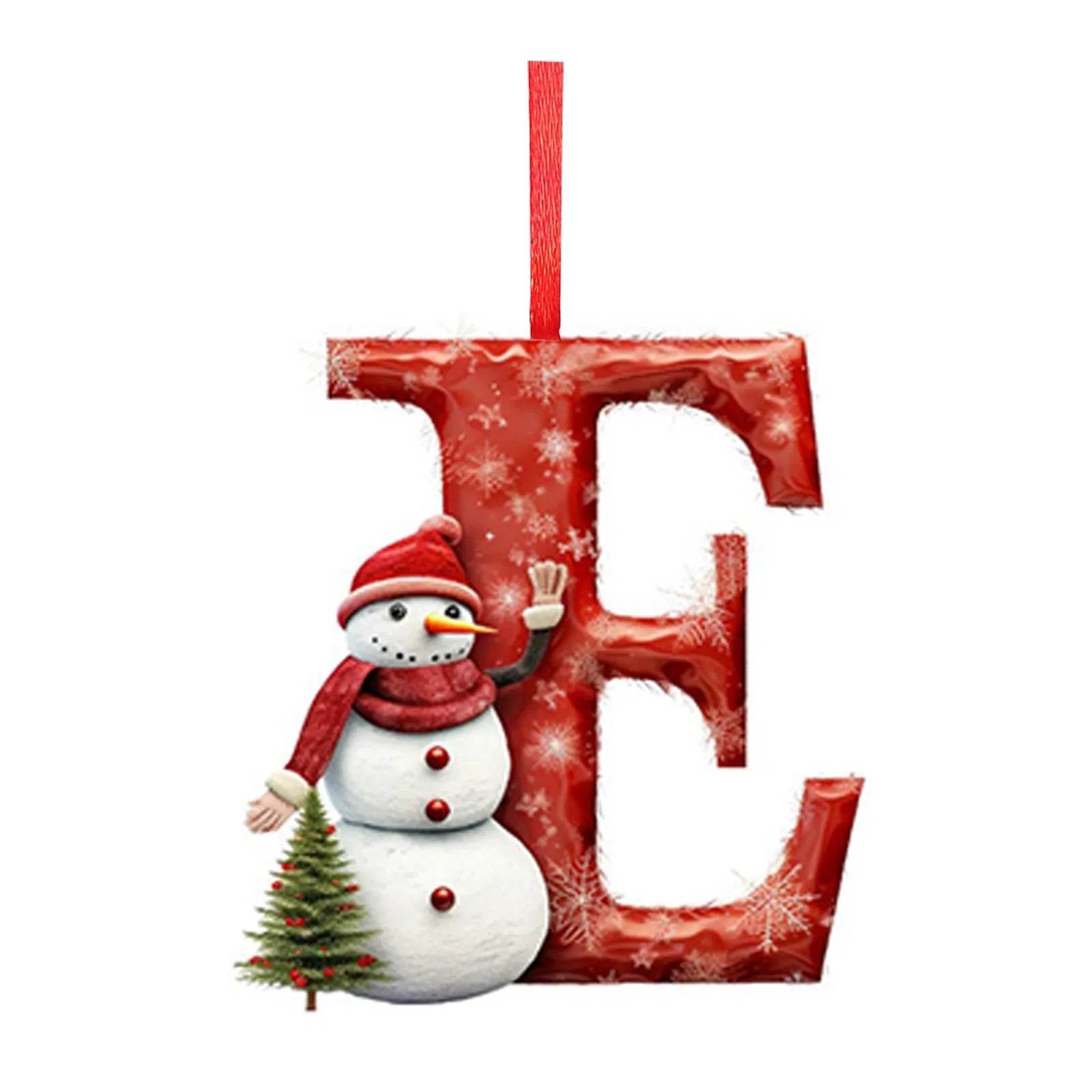 New Christmas Tree Decoration 2D Letter Pendant Acrylic 26 Letter Pendant Hanging Christmas Tree Ornament Accessories navidad - YourGiftIdeasUK