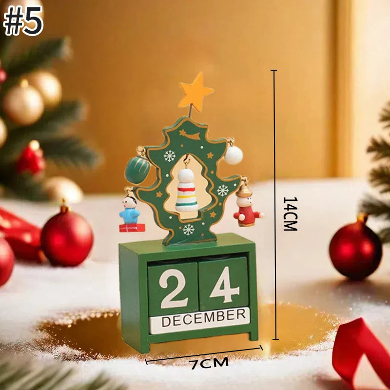 Christmas Advent Calendar Christmas Decorations Cute Snowman Elk Santa Claus Calendar Desktop Ornament New Year Gift Navidad - YourGiftIdeasUK
