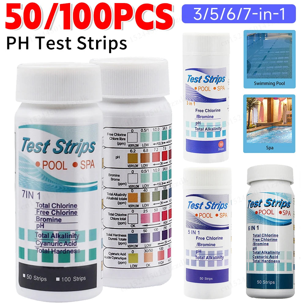 SwimSafe Pool & Spa pH Test Strips - 50/100 Pack