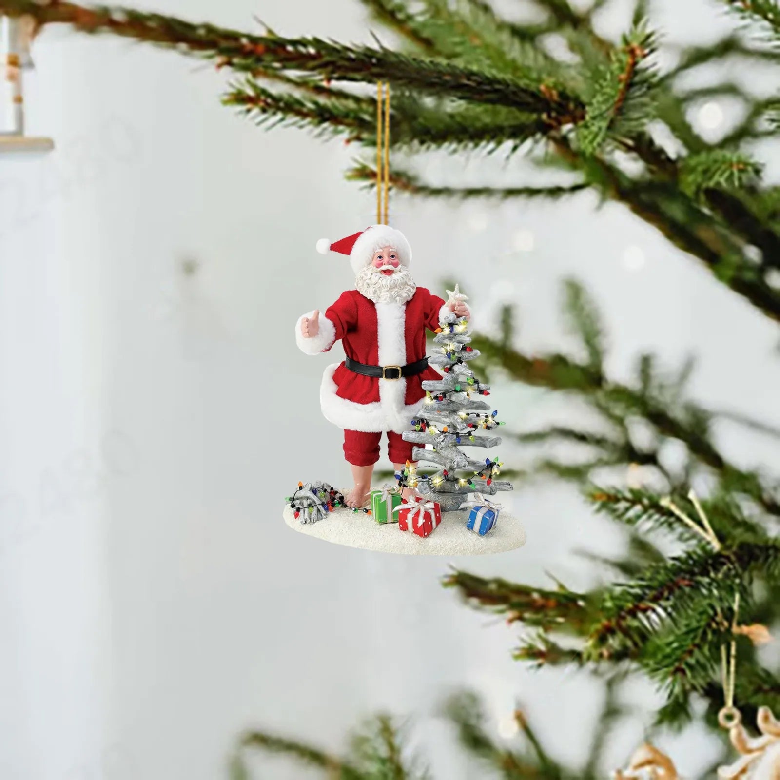 Christmas Tree Decor Pendant 2D Acrylic Santa Claus's Daily Life Home Holiday Pendant Christmas Ornaments Navidad New Year 2025 - YourGiftIdeasUK