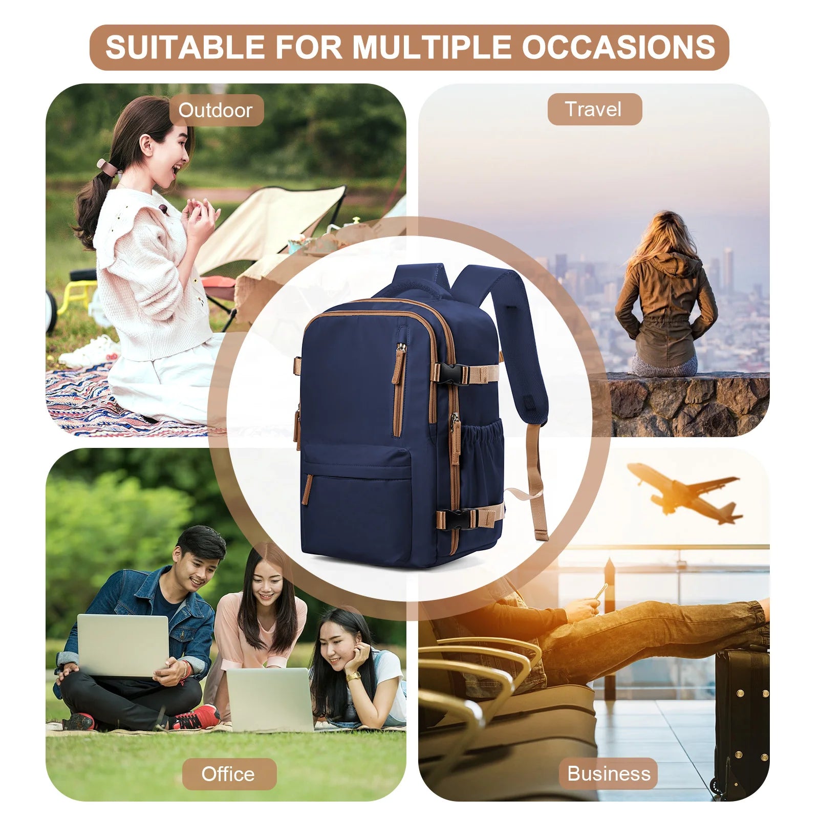 Men Travel Backpack  Airplane Bag Hand Luggage Wizzair 40x30x20 Carry-Ons Laptop Backpack Women Cabin Bags, School Backpacks