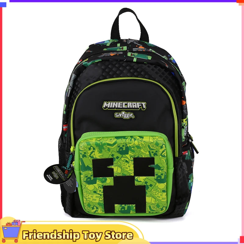 Genuine Australia Smiggle Elementary School Children Backpack Schoolbag Boy Black Green Large Capacity Cartoon Shaped Bag Gift