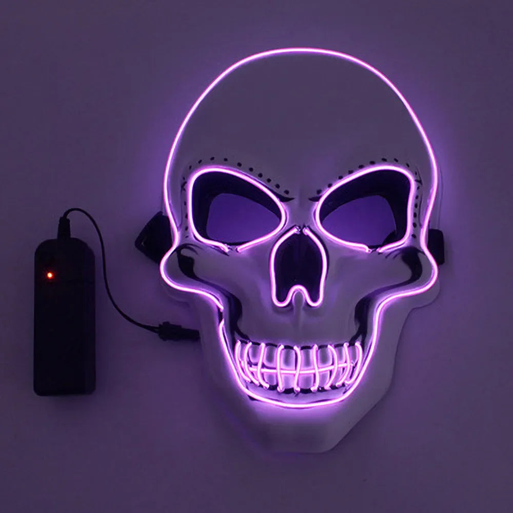 Halloween Horror Skull Mask LED Cold Light Mask - YourGiftIdeasUK