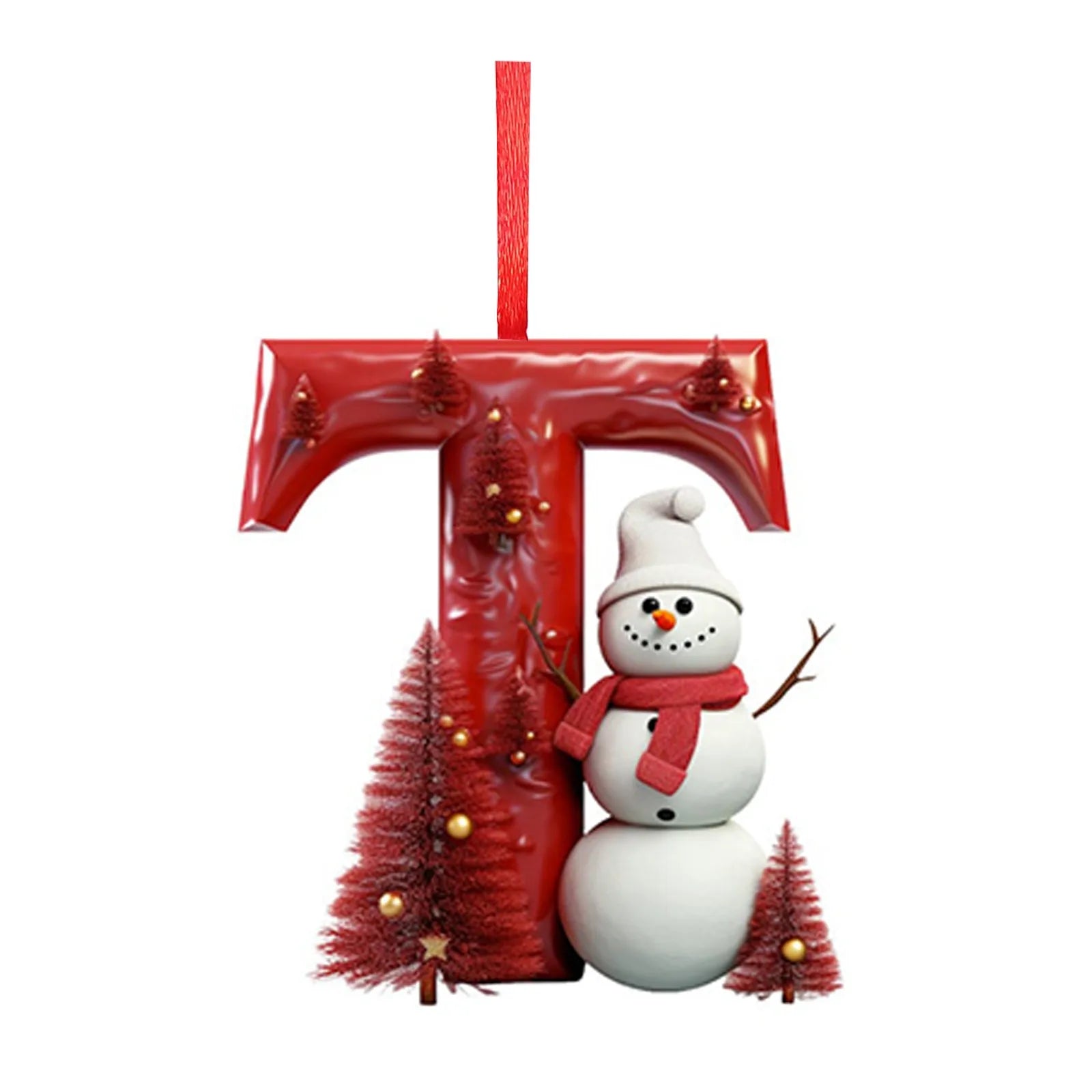 New Christmas Tree Decoration 2D Letter Pendant Acrylic 26 Letter Pendant Hanging Christmas Tree Ornament Accessories navidad - YourGiftIdeasUK