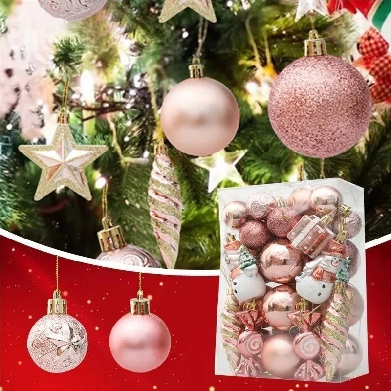 20/29pcs Christmas Ball Decoration Hanging Christmas Tree Pendant Ornaments For Home Gifts Accessories