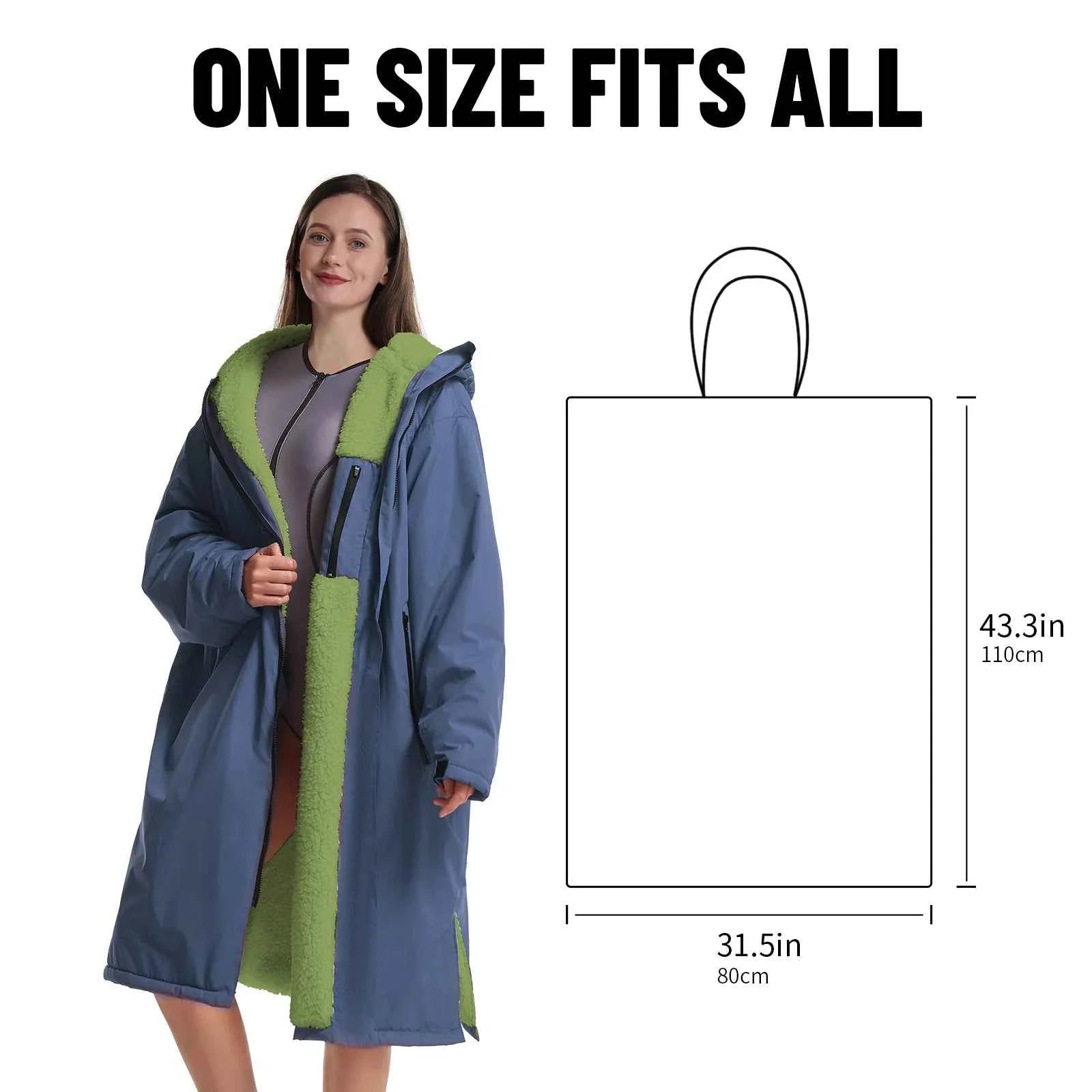 Mutao Ultra-Soft Waterproof Quick-Dry Changing Robe - Rapid Drying, Soft and Cozy - Perfect for Swimming, Surfing, Diving