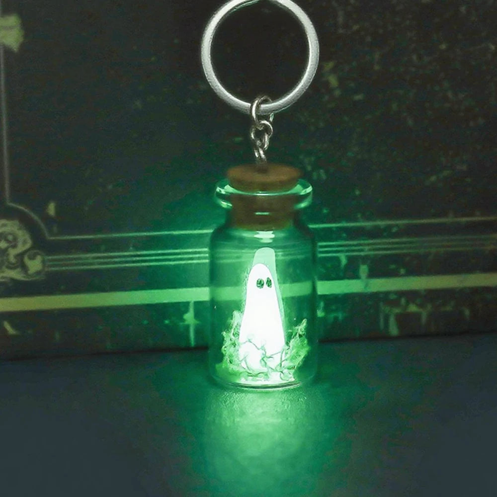 Luminous Ghost Keychain Halloween Tiny Glow Drifting Bottle - YourGiftIdeasUK