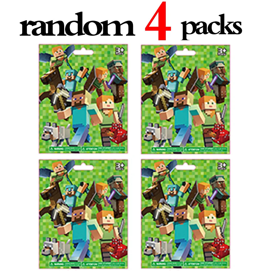 2-24pcs Anime Minecraft Figure Blind Box Action Figurine Doll Kits Collection PVC Model Toys Wholesale children Birthday Gift