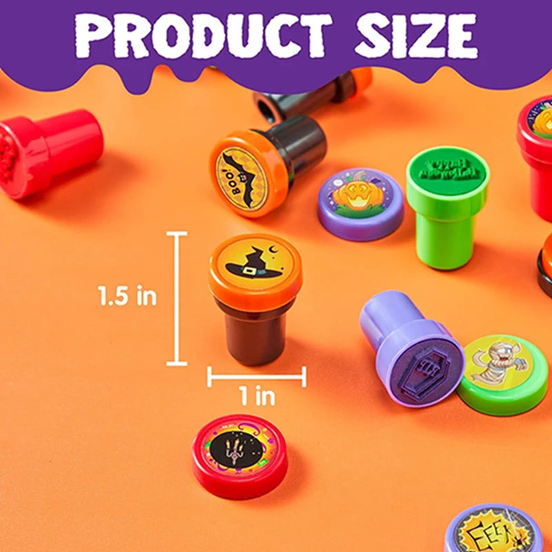 12-24pcs Creative Cartoon Pumpkin Bat Seal Halloween - YourGiftIdeasUK