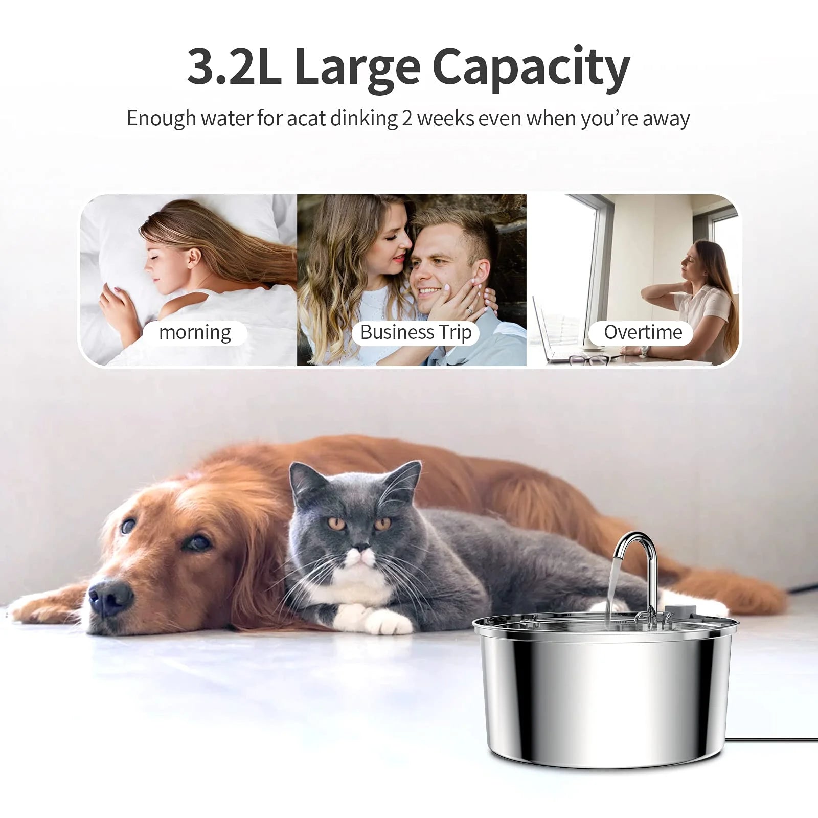 AquaPaws 7L Silent Pet Water Fountain