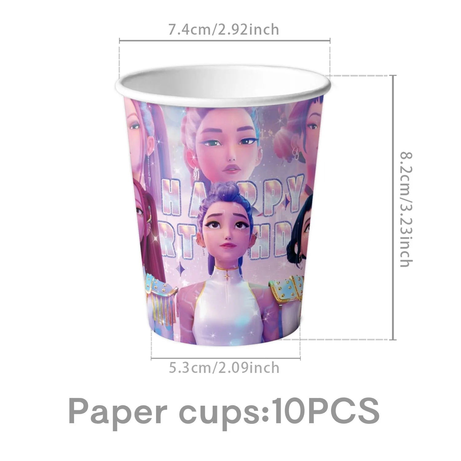 Birthday Decorations k pop demon hunters Birthday Table cloth Birthday Cup Plate Baby Shower Party Favors Kids Kpop Demon Hunter - YourGiftIdeasUK