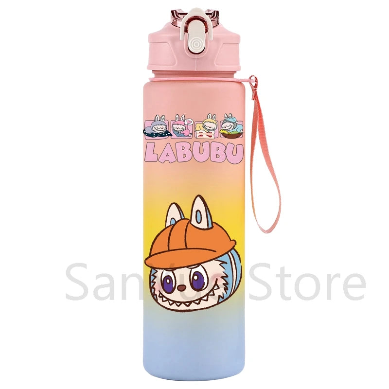 750Ml Cartoon Printed Large Capacity Water Bottle Teenger Student Drinking Portable Cartoon Outdoor Sport Water Cup Kid Gift