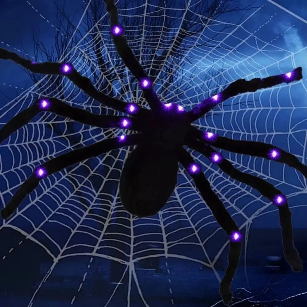 8 Modes Halloween Spider Web Lights Waterproof Glow LED Spider Net 5m Triangle Luminous Halloween Spider Indoor Outdoor - YourGiftIdeasUK