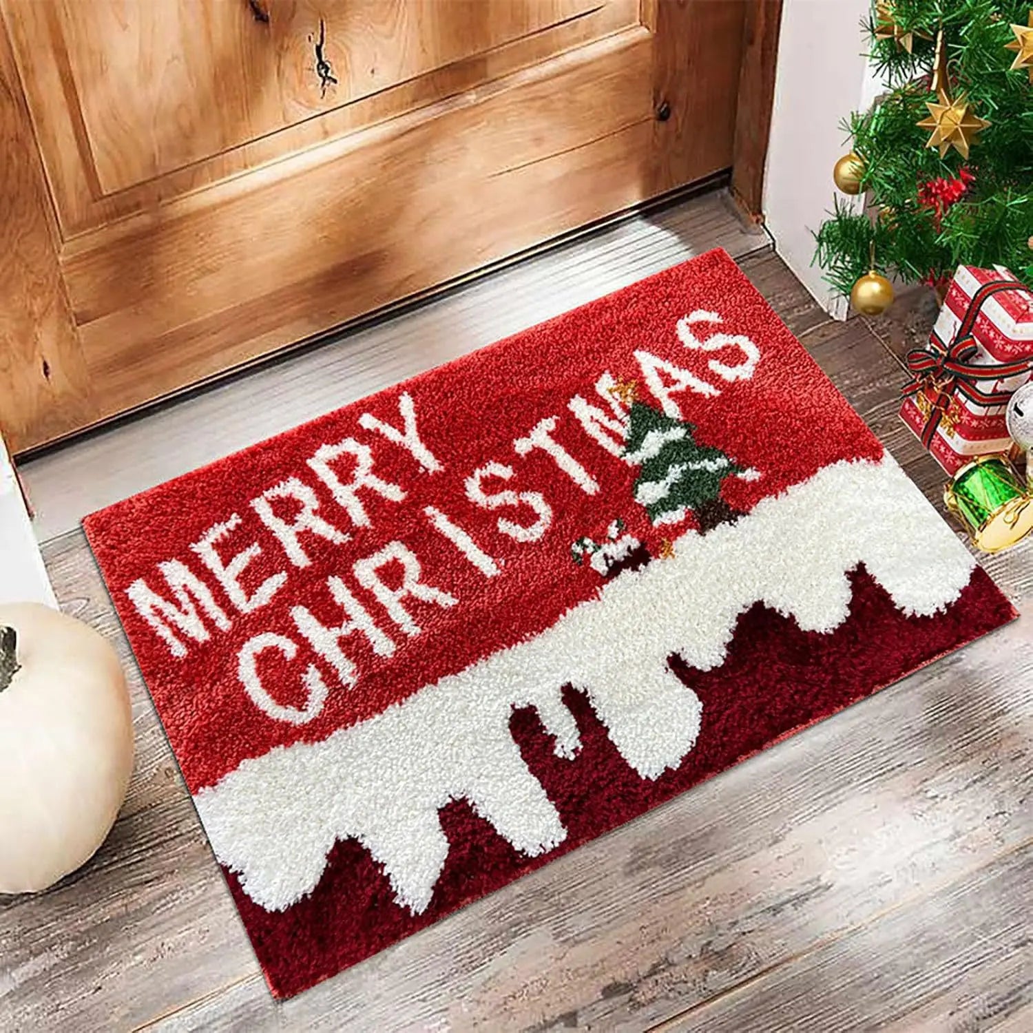 Christmas Door Mat Red Santa Claus Outdoor and indoor Gingerbread Man Carpet  New Year 2026 Merry Christmas Home Decor Foot Mat - YourGiftIdeasUK