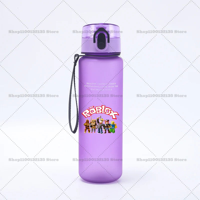 650ml Roblox Large Capacity Sports Water Bottle Girl Boy Motivational Leak Proof Portable Reusable Cups Outdoor Travel Gym Jugs