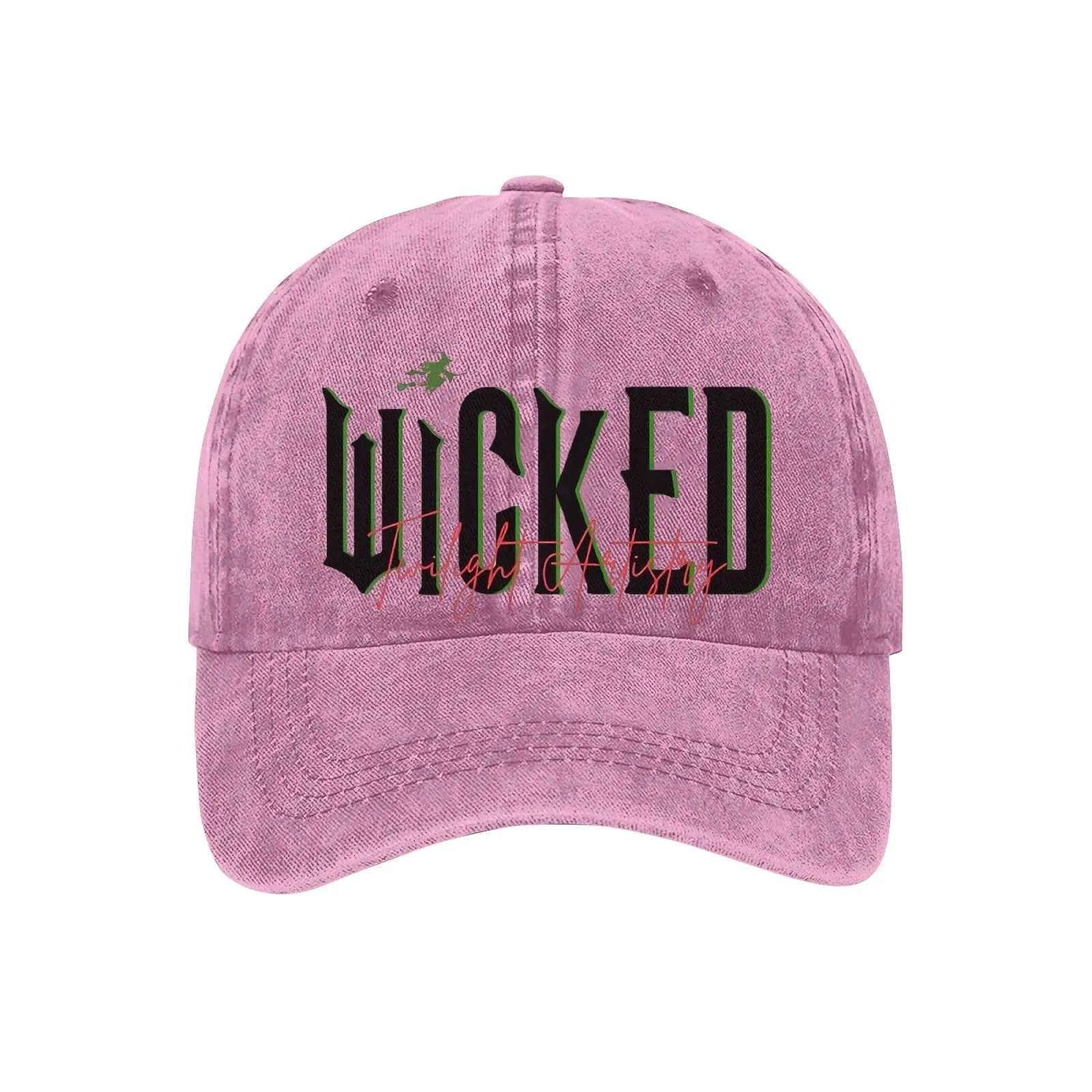 High quality twill cotton Wicked Alphabet Baseball Cap Fashion Men And Women With The Same Bad Witch Adjustable sun hats gorras