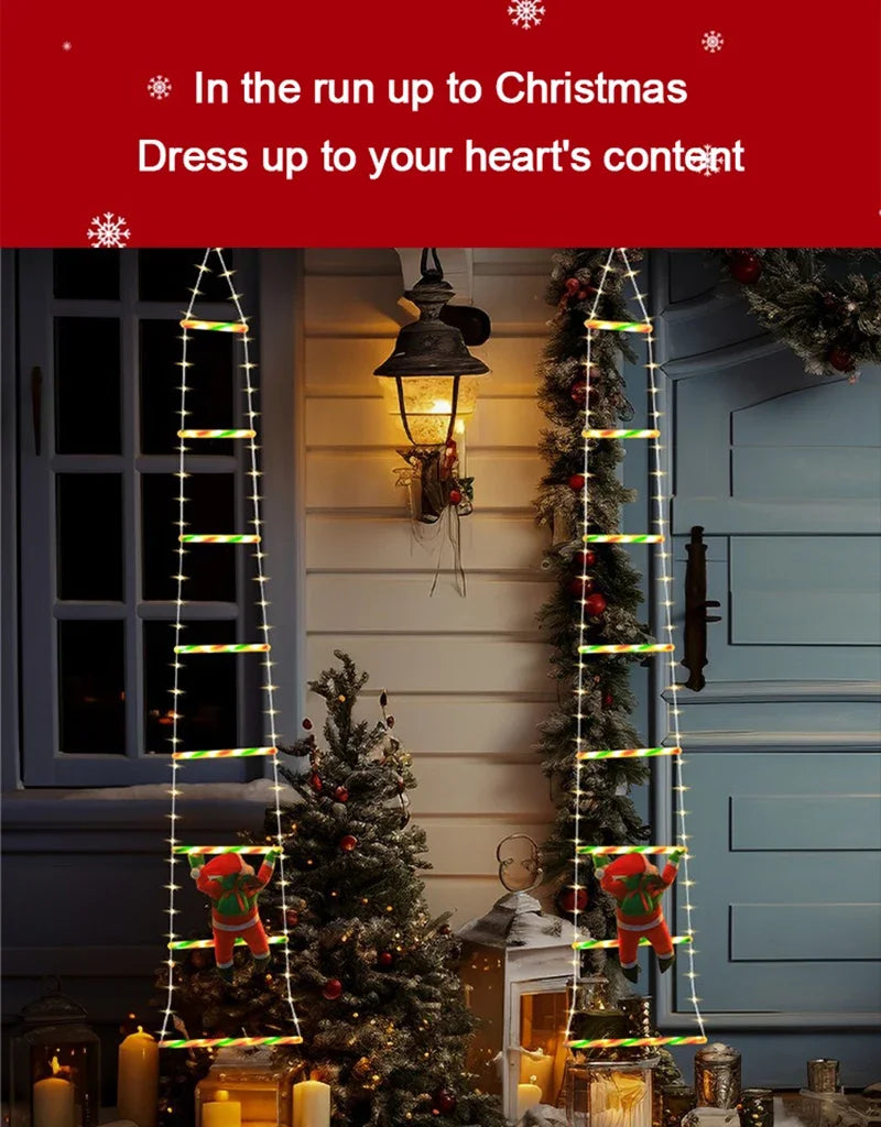 1/3M Santa Claus Climbing Ladder String Lights USB 8 Modes LED Lamp Christmas Decoration For Garden Cristmas Tree New Year Gift - YourGiftIdeasUK