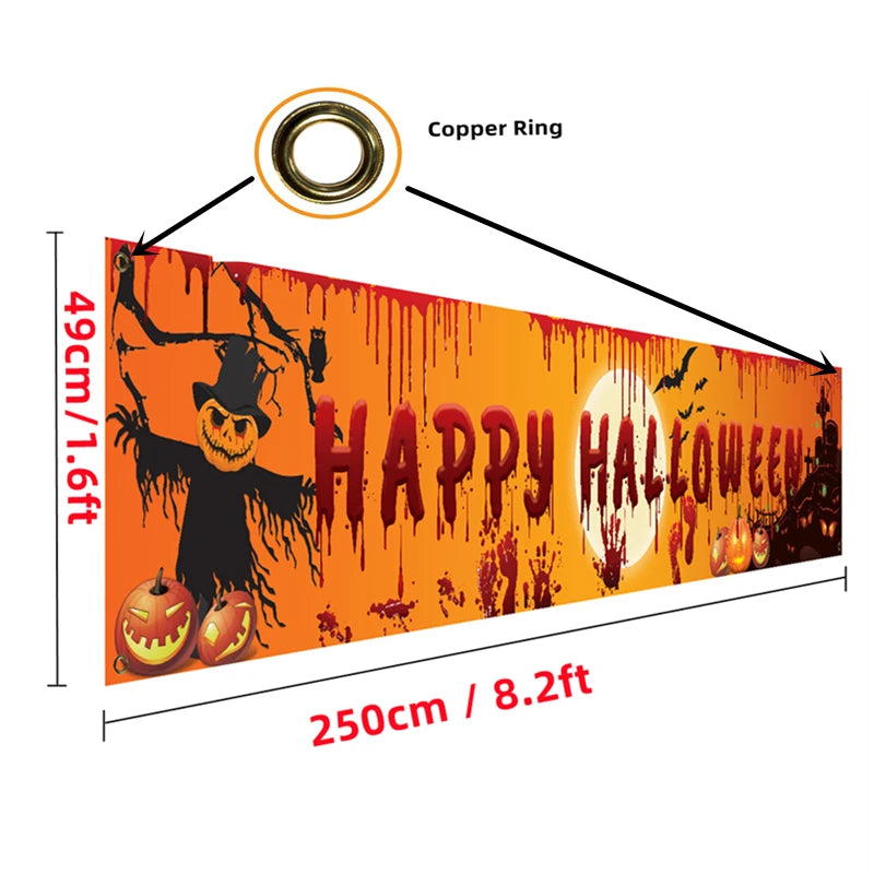 Happy Halloween Banner 250cm Long - YourGiftIdeasUK