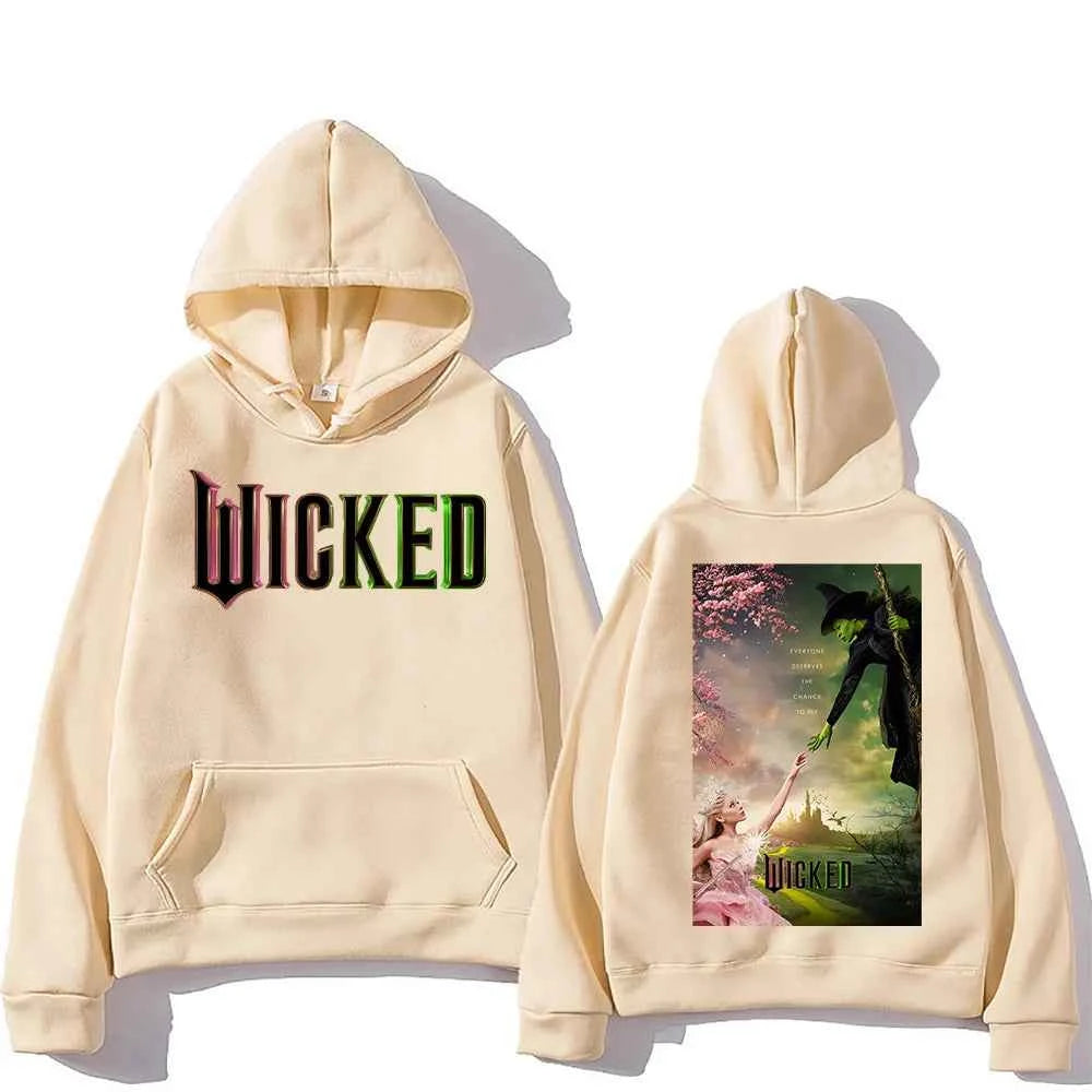 Men Women Sudaderas Wicked Fantasy Movie Graphic Print Sweatshirts Autumn Winter Large Pullovers Windproof Unisex Casual Hoodies