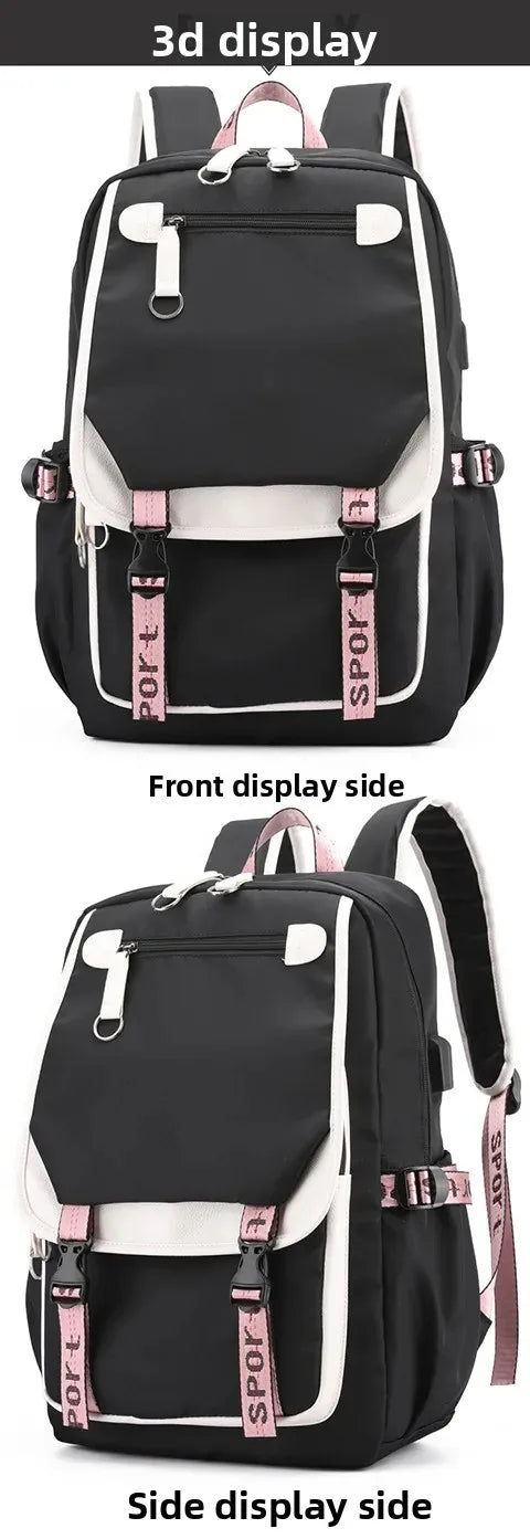 KPop Demon Hunters Student Backpack Single Shoulder Bag Casual Pencil Case Three Piece Set Oxford Cloth Unisex Backpack