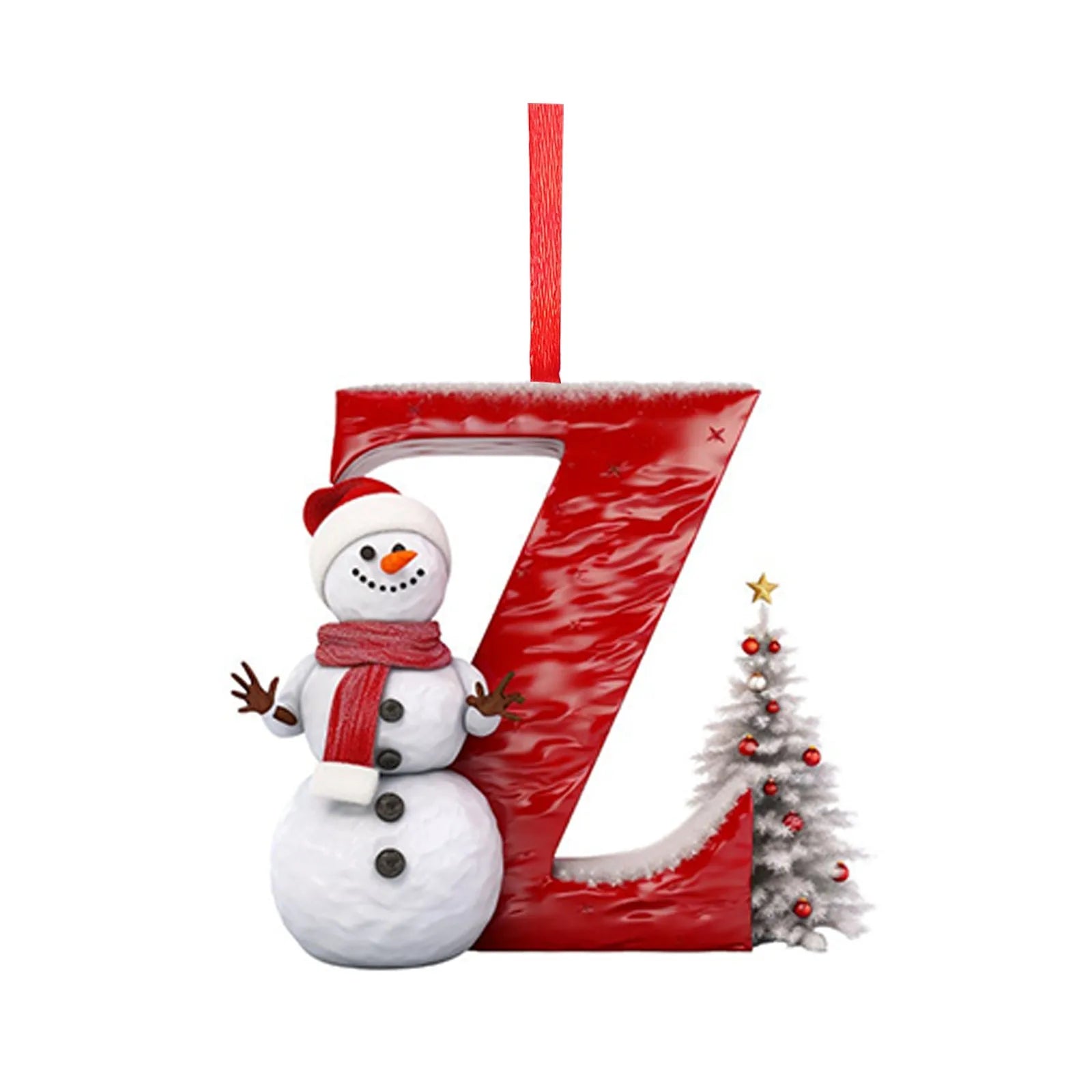 New Christmas Tree Decoration 2D Letter Pendant Acrylic 26 Letter Pendant Hanging Christmas Tree Ornament Accessories navidad - YourGiftIdeasUK