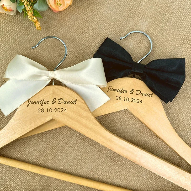 Custom Bridal Hanger Set - Personalized Wedding Gift