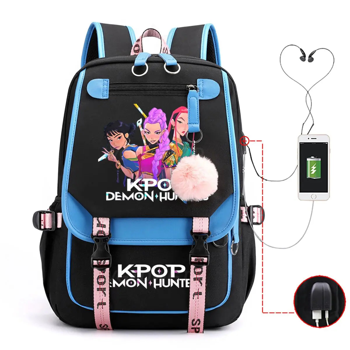 KPop Demon Hunters School Bags for Student Teens Girls Girls Backpack Women Laptop Backpack Outdoor Travel Bagpacks High Quality