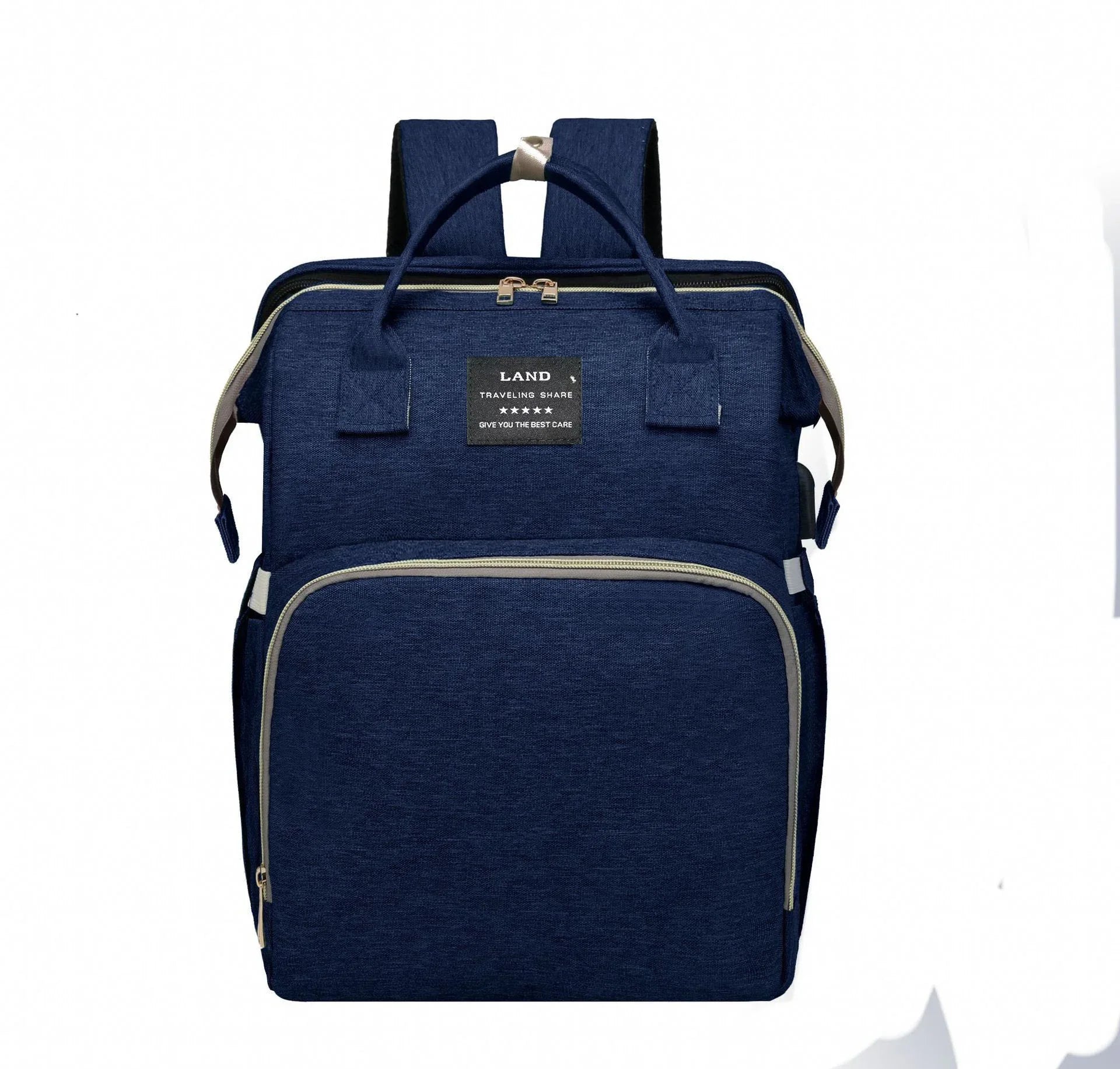 Multifunctional Mother and Baby Bag Mom Bag Bottle Backpack 2024 New Folding Sleeping Changing Bag Diaper Backpack