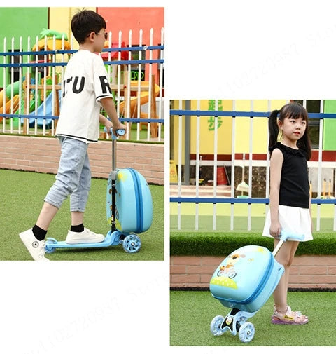 Kids Scooter Suitcase on Wheels - YourGiftIdeasUK