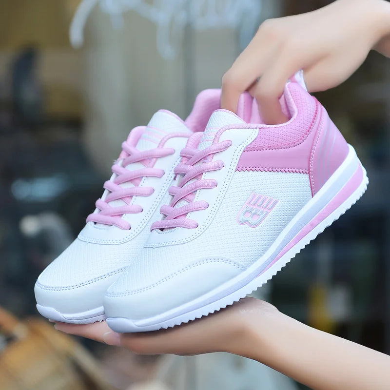 Women's Comfortable Golf Shoes, White Gray Girls' Outdoor Running Shoes, Women's Classic Casual Walking Shoes