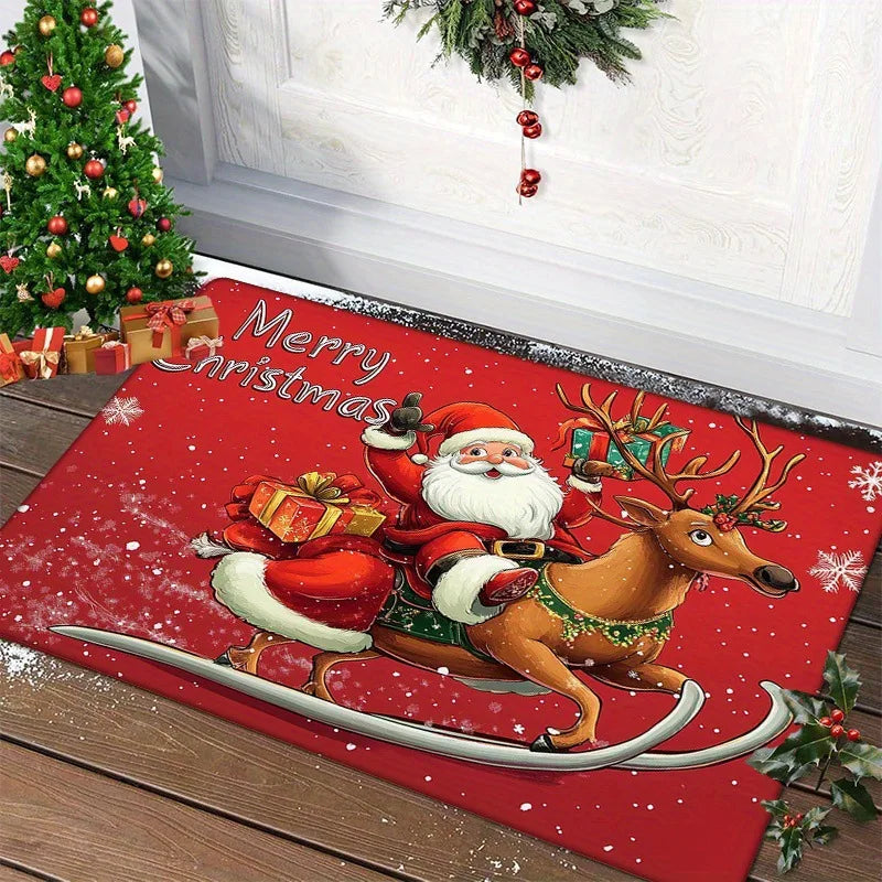 Christmas Door Mat Red Santa Claus Outdoor and indoor Gingerbread Man Carpet  New Year 2026 Merry Christmas Home Decor Foot Mat - YourGiftIdeasUK