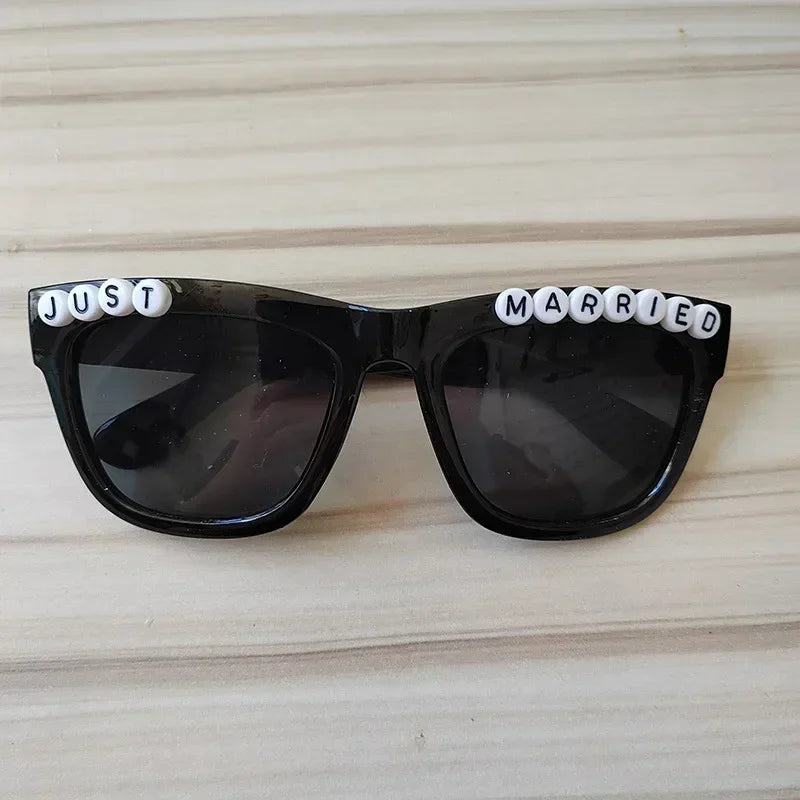 Just married sunglasses husband Wife bridal shower Newlywed couple bride groom Mr Mrs pool beach wedding Honeymoon travel gift