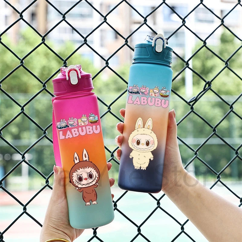 750Ml Cartoon Printed Large Capacity Water Bottle Teenger Student Drinking Portable Cartoon Outdoor Sport Water Cup Kid Gift