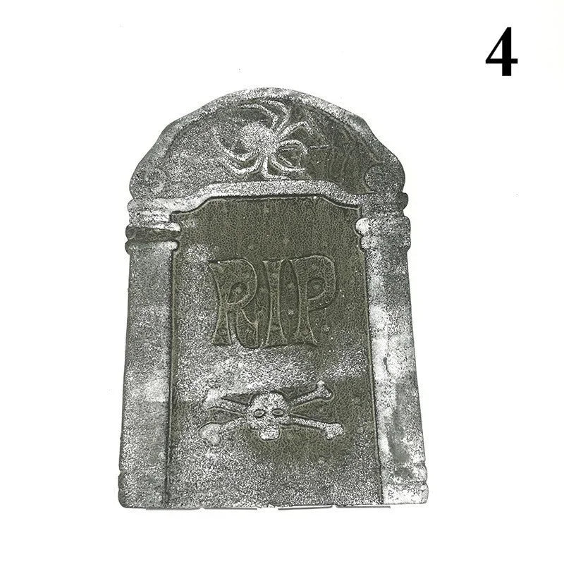 Halloween Foam Tombstone Decoration Haunted House RIP Stone Grisly Props Party Decor Skeleton Tombstone Yard Decoration - YourGiftIdeasUK