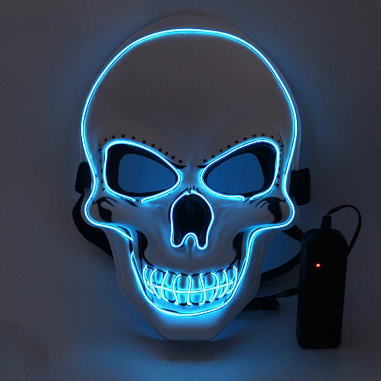 Halloween Horror Skull Mask LED Cold Light Mask - YourGiftIdeasUK
