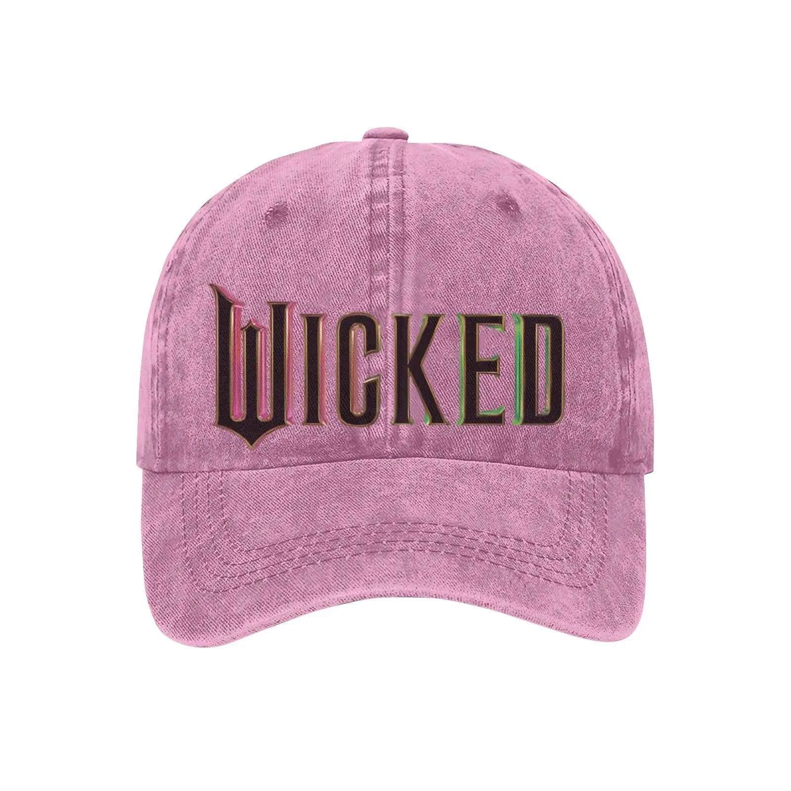 High quality twill cotton Wicked Alphabet Baseball Cap Fashion Men And Women With The Same Bad Witch Adjustable sun hats gorras