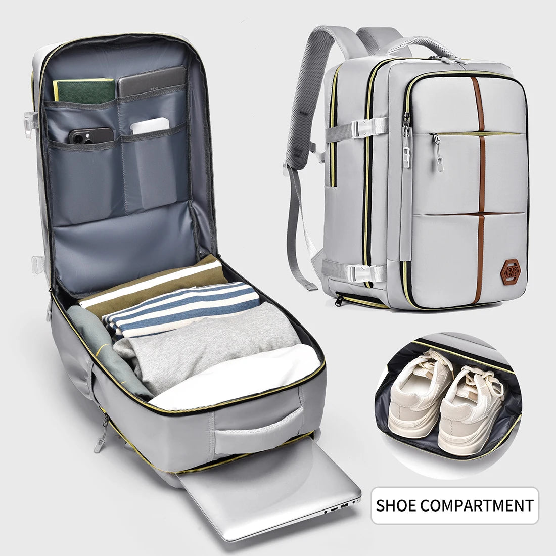 Cabin Flight Bag Backpack 42*28*21cm Travel Rucksack Overnight Carry on Luggage