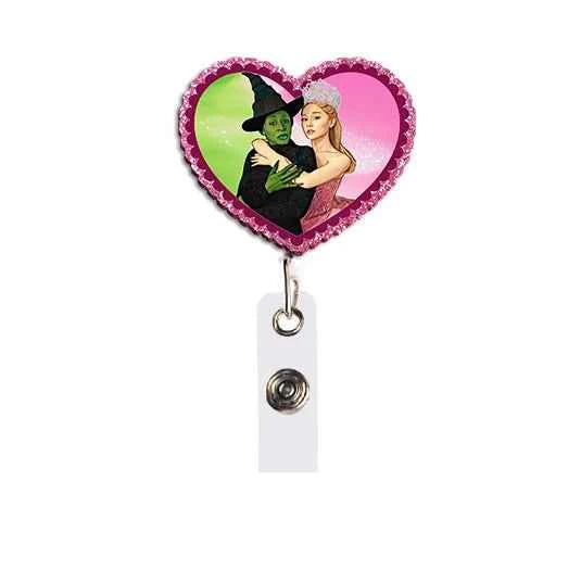 Wicked Glinda and Elphaba Women Lanyards ID Badge Holder Strap Work Card Bus Access Card Holder Keychains Accessories