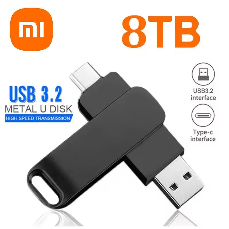 Xiaomi 16TB USB 3.2 Flash Drives High Speed Transfer Metal Pendrive Memory Card Pendrive Flash Disk Memoria Waterproof Stick NEW